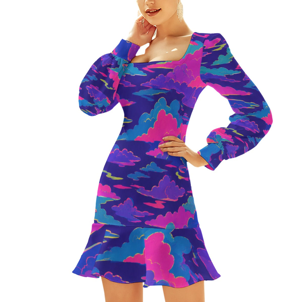 Women's Ruffle Hem Skinny Dress by O’Nimbus – view 3