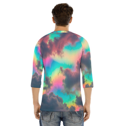 Men's Bracelet Sleeve T-shirt With Button Closure - view 4