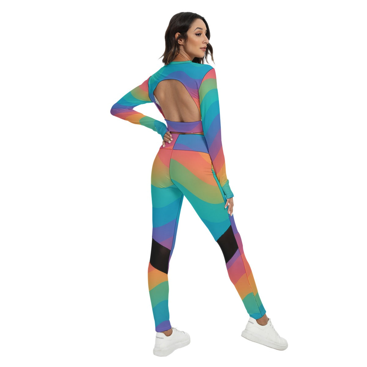 Women's Sport Set With Backless Top And Leggings