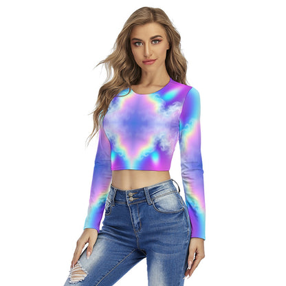 Women's Round Neck Crop Top T-Shirt