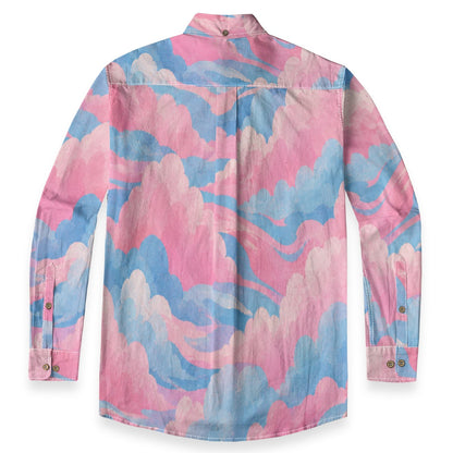 Men's Casual Lapel Long Sleeve Shirt|125GSM Cotton