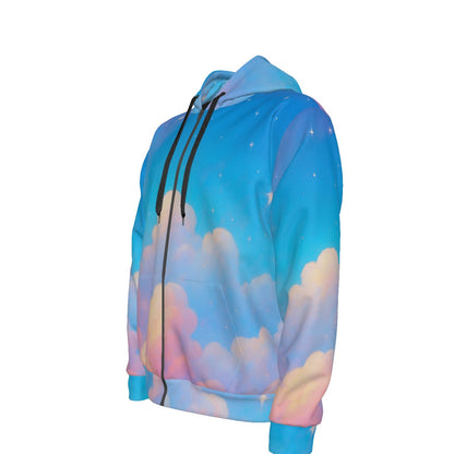 Unisex Zipper Hoodie With Black Lining