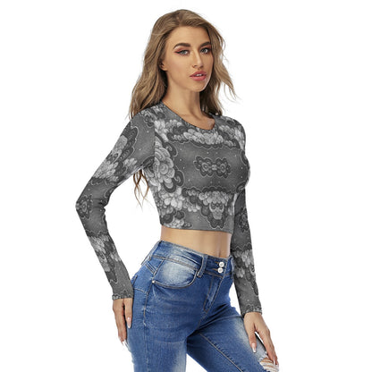 Women's Round Neck Crop Top T-Shirt