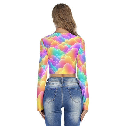Women's Round Neck Crop Top T-Shirt