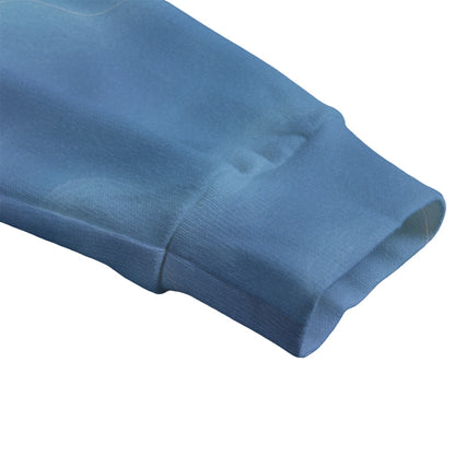 Unisex V-neck Knitted Fleece Cardigan With Button Closure