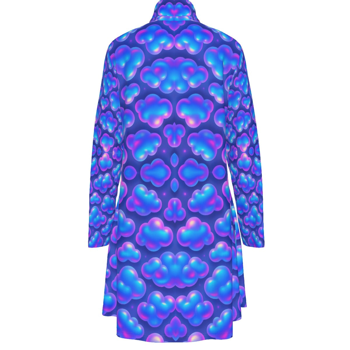 Women's High Neck Dress With Long Sleeve