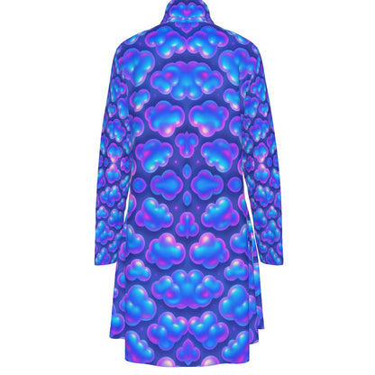 Women's High Neck Dress With Long Sleeve