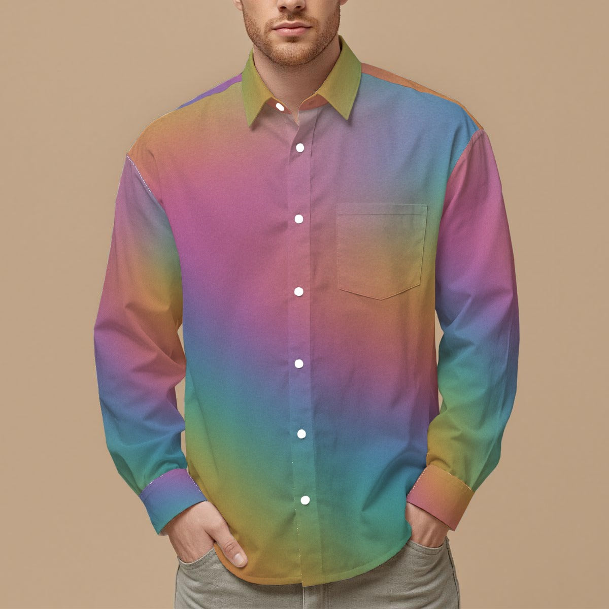 Men's Slim Fit Long Sleeve Shirt