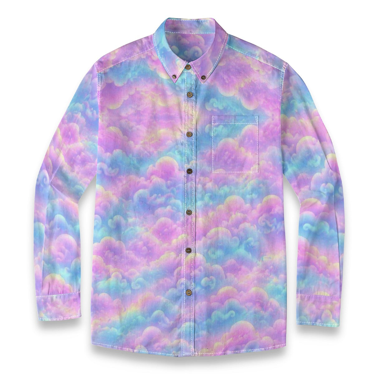 Men's Casual Lapel Long Sleeve Shirt|125GSM Cotton