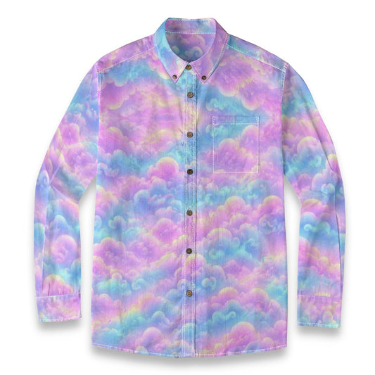 Men's Casual Lapel Long Sleeve Shirt|125GSM Cotton