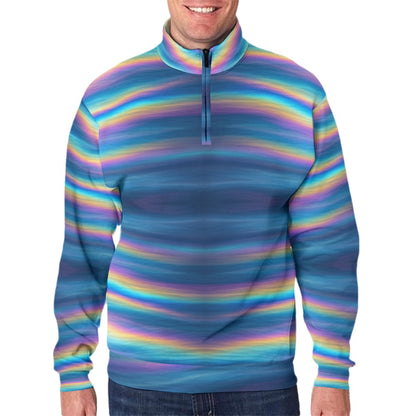 Men's Hidden Half-Zip Placket Hoodie