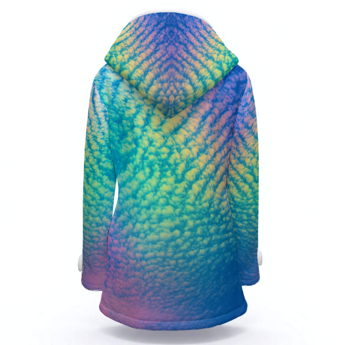 Women's Hooded Double-Breasted Winter Coat With Fleece