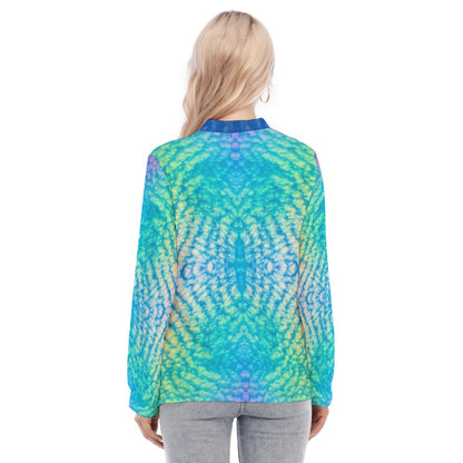 Women's Long Sleeve Blouse With Button Closure