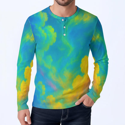 Men's Classic Long-Sleeve Henley Shirt