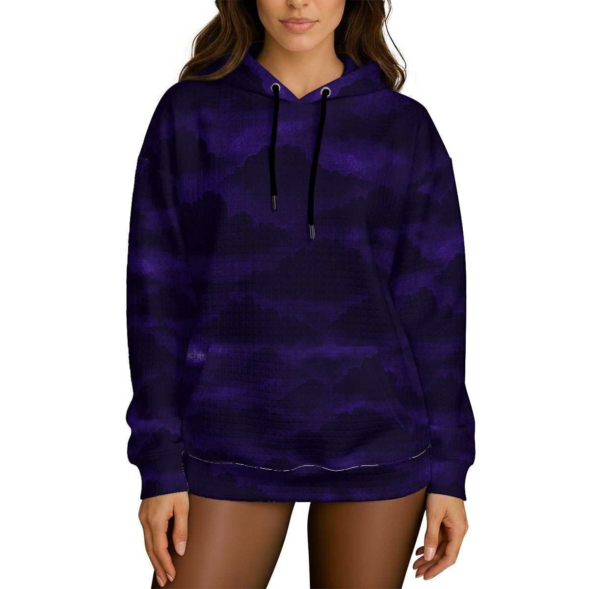 Women's Thick Waffle Knit Hoodie