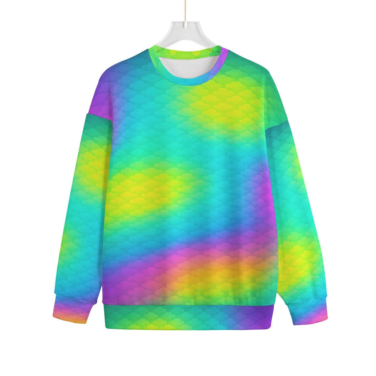 Unisex Drop-shoulder Knitted Fleece Sweater - view 1