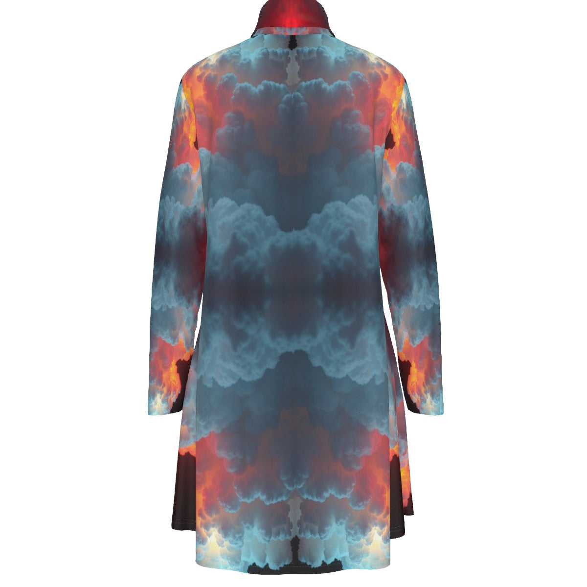 Women's High Neck Dress With Long Sleeve