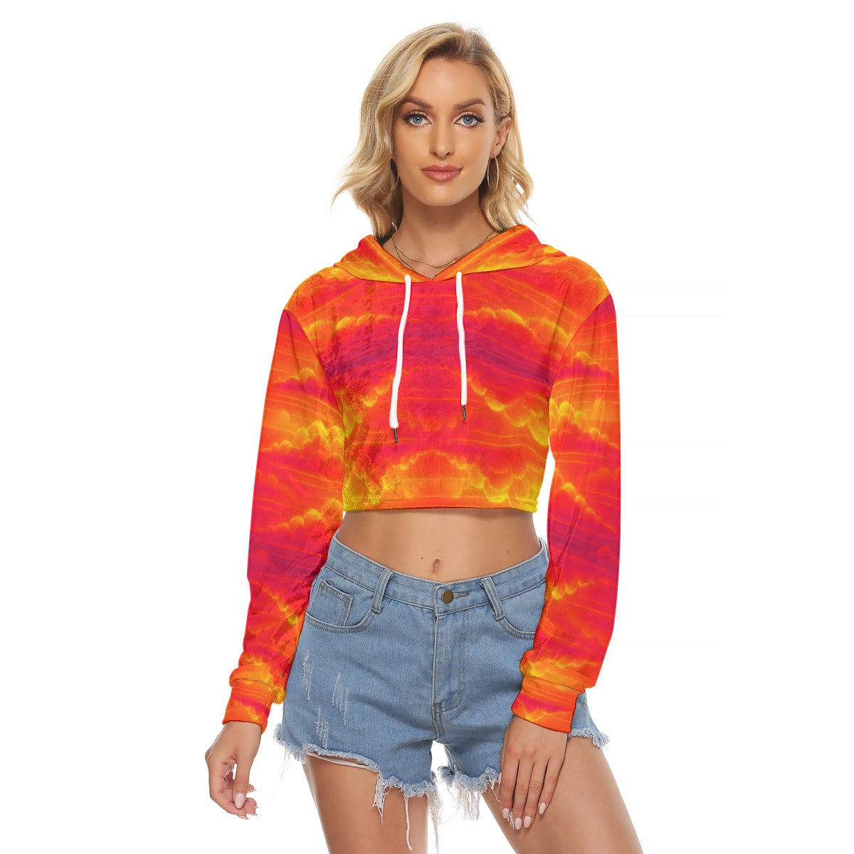 Women's Crop Top Hoodie|Velvet