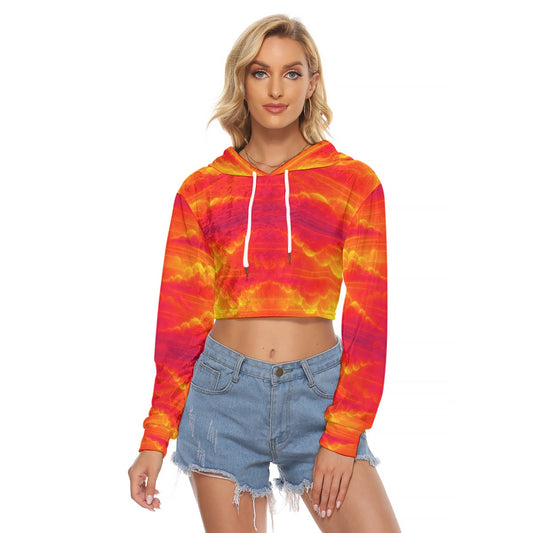 Women's Crop Top Hoodie|Velvet