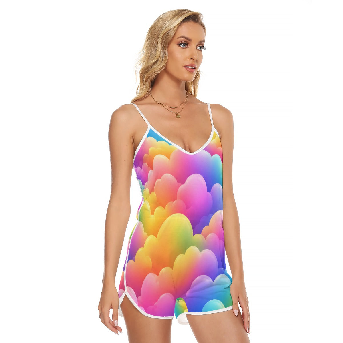 Women's V-neck Cami Romper