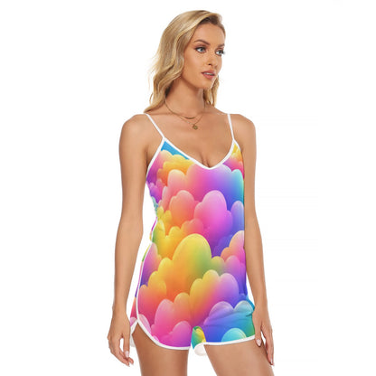 Women's V-neck Cami Romper