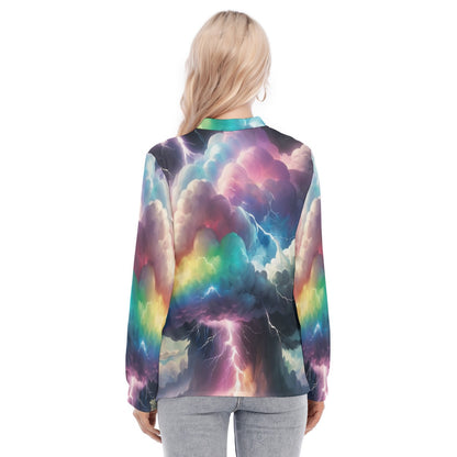 Women's Long Sleeve Blouse With Button Closure