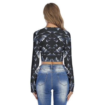 Women's Round Neck Crop Top T-Shirt