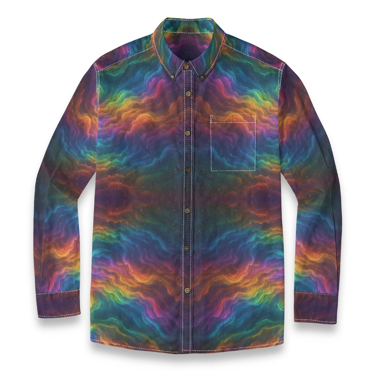 Men's Casual Lapel Long Sleeve Shirt|125GSM Cotton