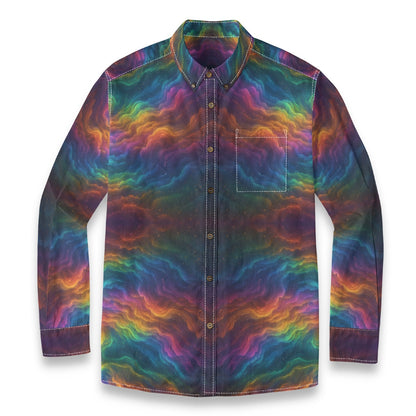 Men's Casual Lapel Long Sleeve Shirt|125GSM Cotton