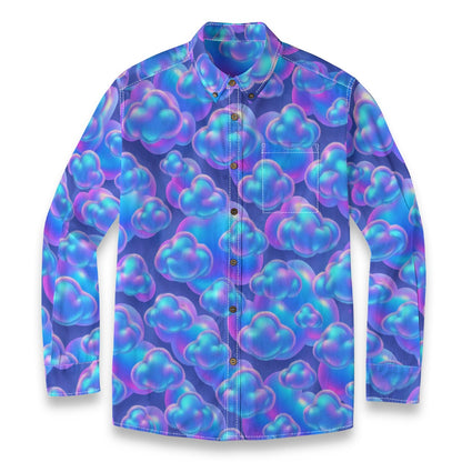 Men's Casual Lapel Long Sleeve Shirt|125GSM Cotton