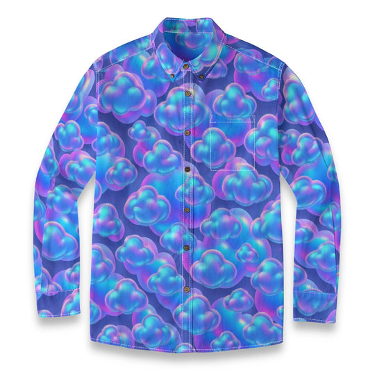 Men's Casual Lapel Long Sleeve Shirt|125GSM Cotton