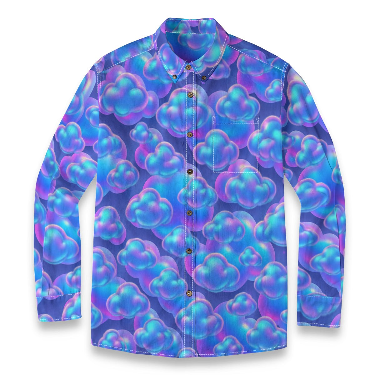 Men's Casual Lapel Long Sleeve Shirt|125GSM Cotton