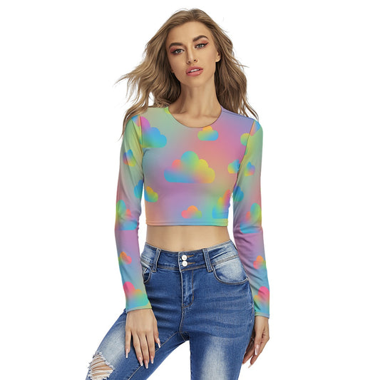 Women's Round Neck Crop Top T-Shirt