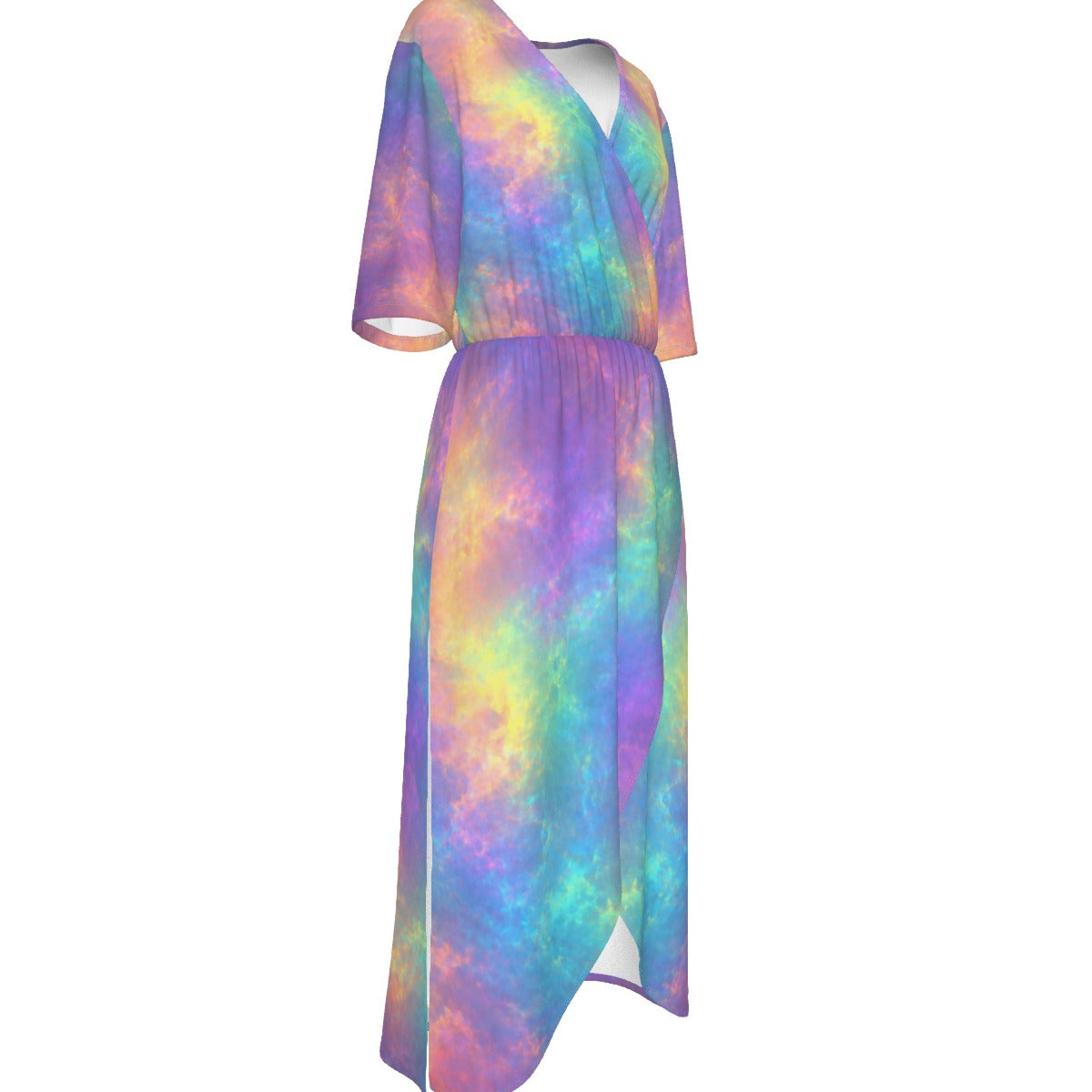 Women's Short Sleeve V-neck Dress