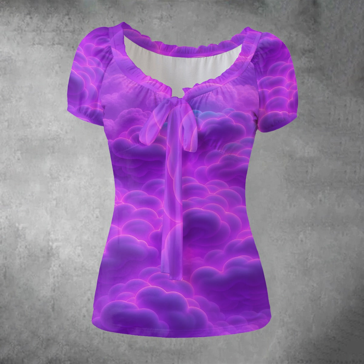 Women's Puff Sleeve Pleated Shirt