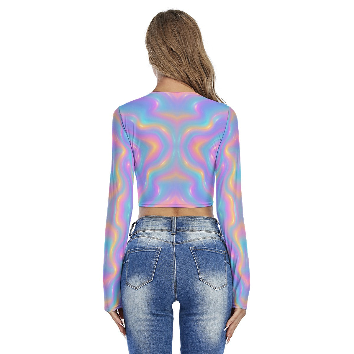 Women's Round Neck Crop Top T-Shirt