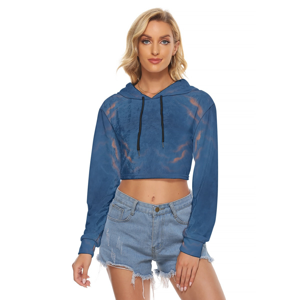 Women's Crop Top Hoodie|Velvet