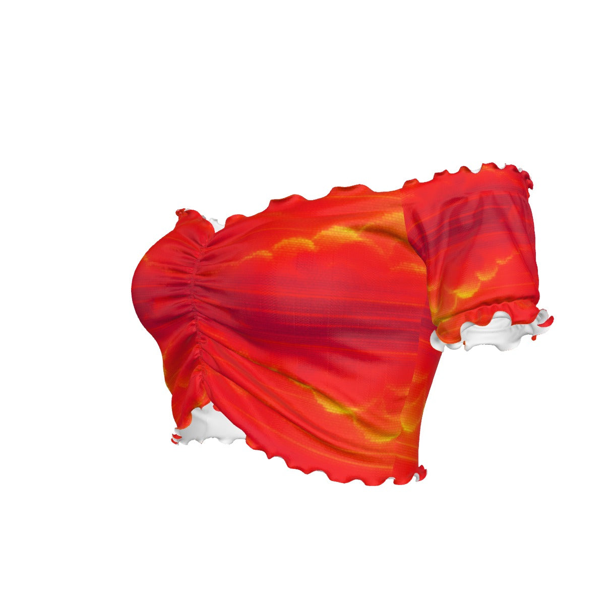 Women's One-shoulder Off-the-navel Short Sleeve T-shirt