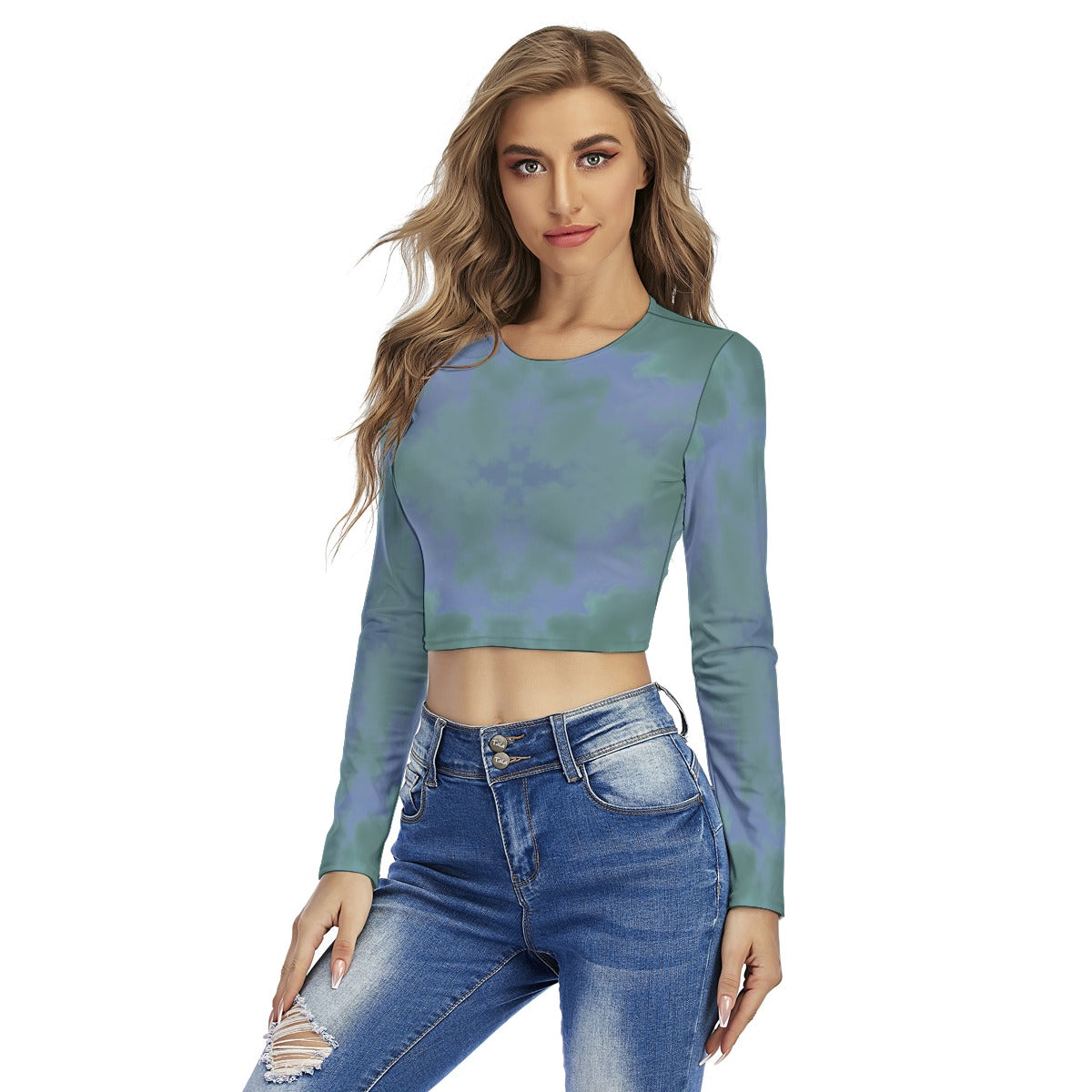Women's Round Neck Crop Top T-Shirt