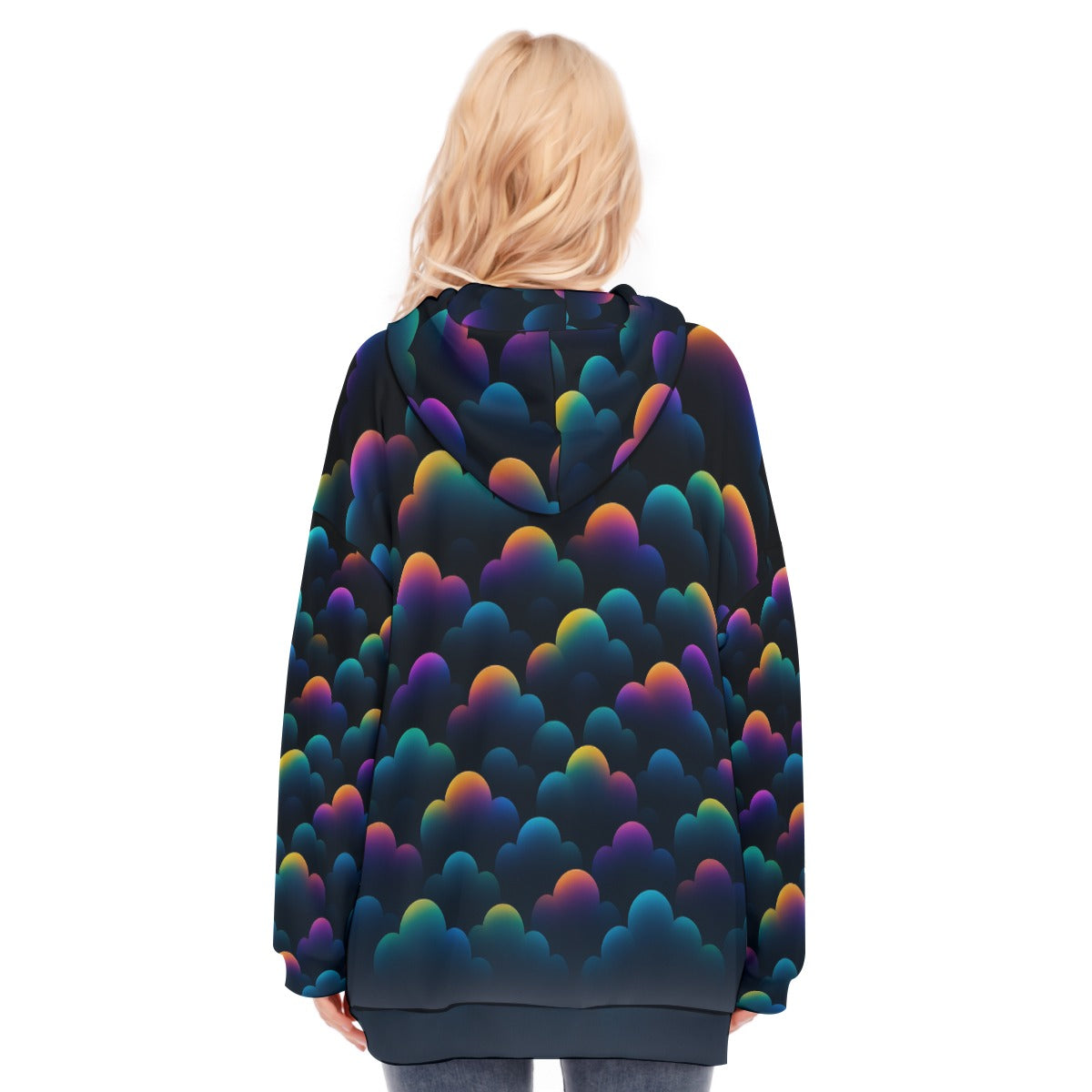 Women's Long Hoodie With Zipper Closure