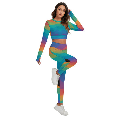 Women's Sport Set With Backless Top And Leggings