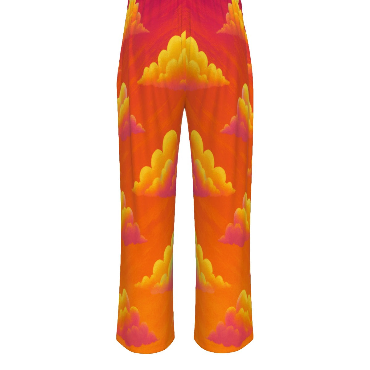 Unisex Knitted Fleece Wide Leg Pants