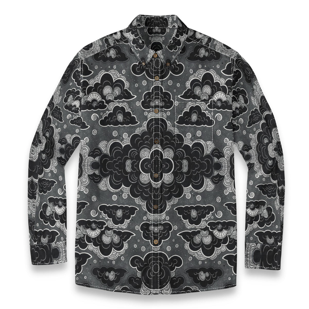 Men's Casual Lapel Long Sleeve Shirt|125GSM Cotton