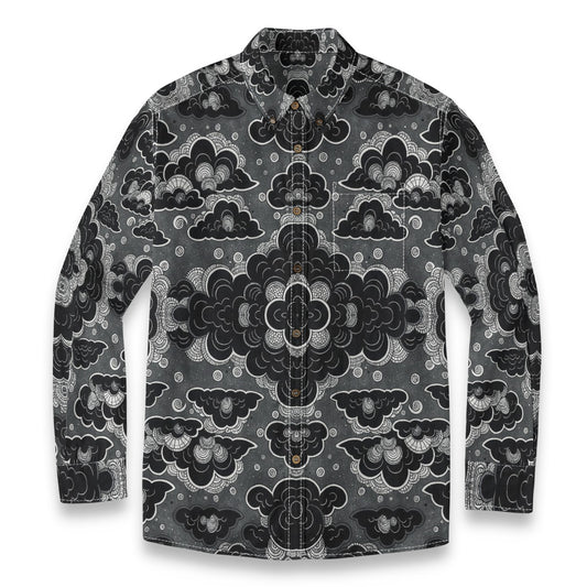 Men's Casual Lapel Long Sleeve Shirt|125GSM Cotton