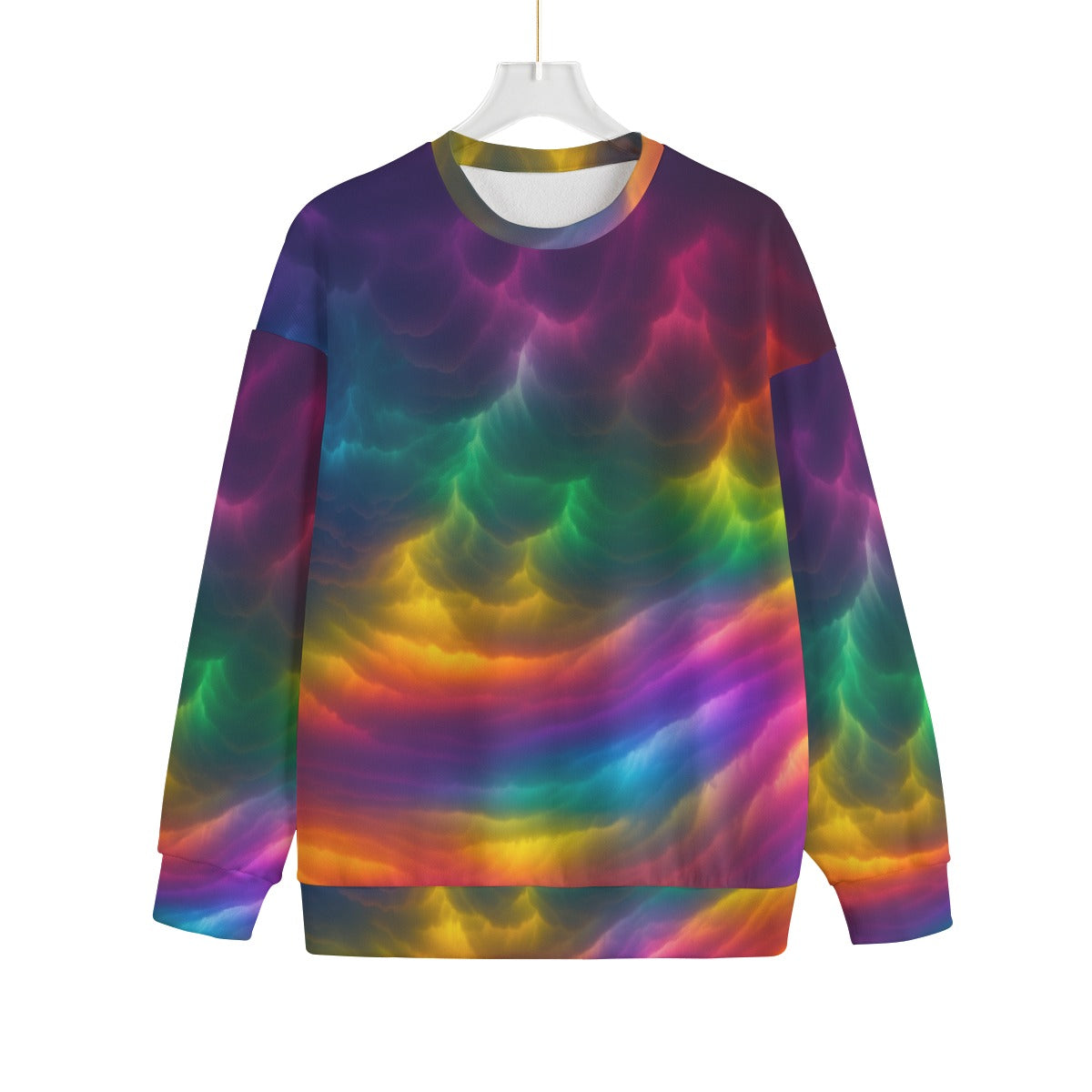 Unisex Drop-shoulder Knitted Fleece Sweater - view 1