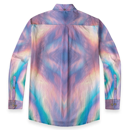 Men's Casual Lapel Long Sleeve Shirt|125GSM Cotton