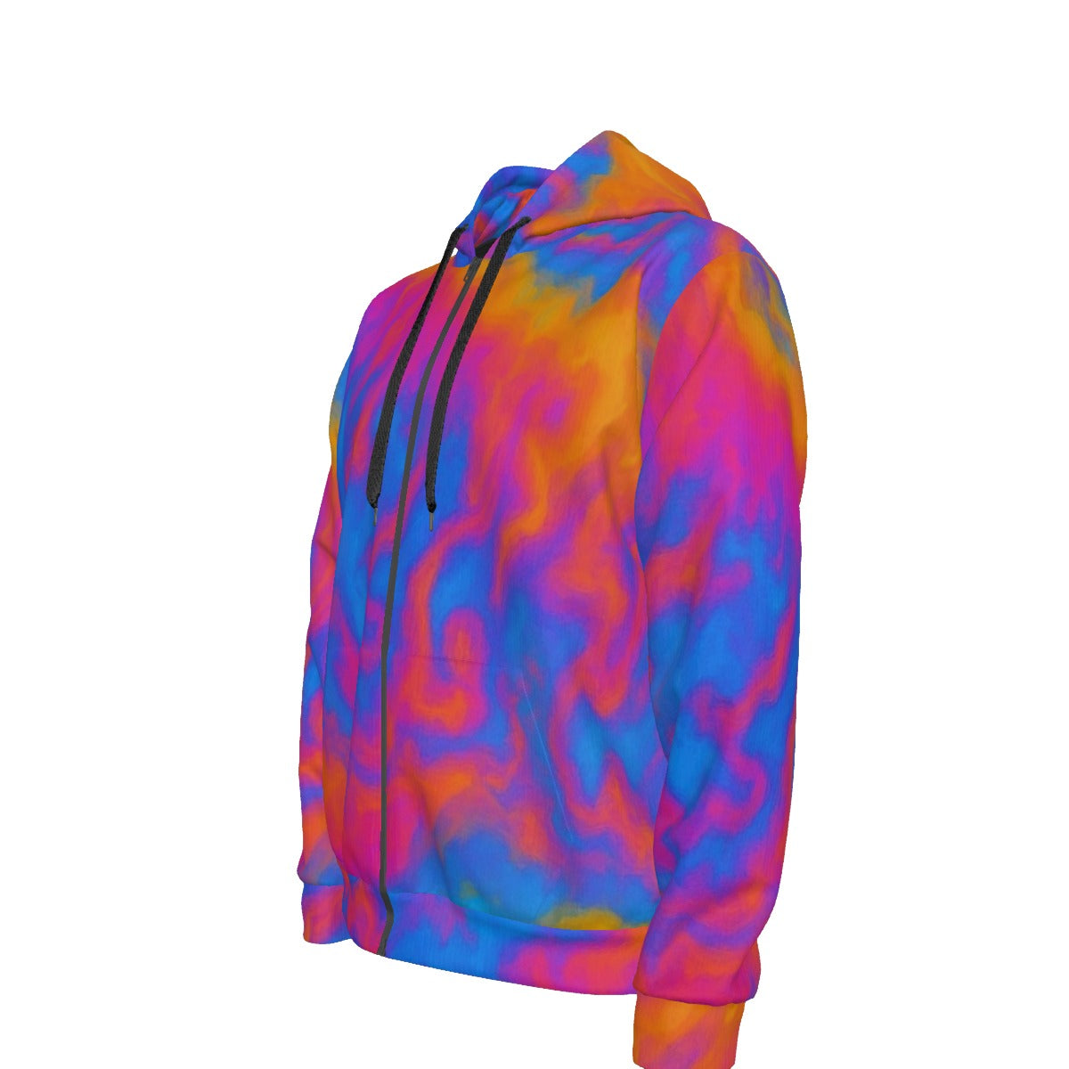 Unisex Zipper Hoodie With Black Lining