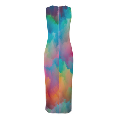 Women's Beach Perspective Chiffon Sleeveless Dress