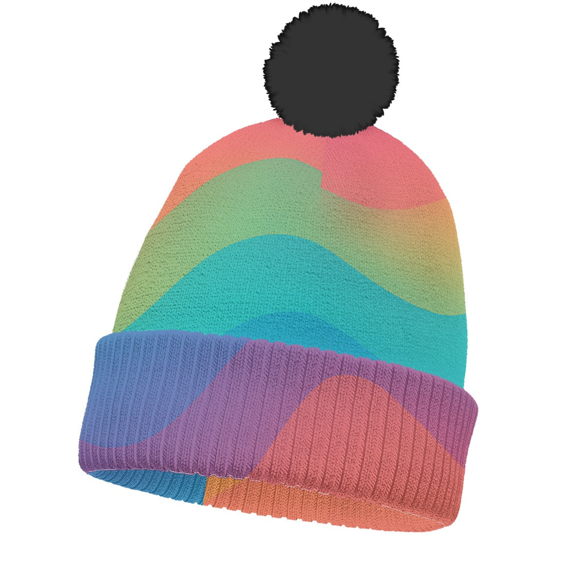 Unisex Knitted Hat With Pom-Pom