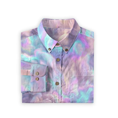 Men's Casual Lapel Long Sleeve Shirt|125GSM Cotton